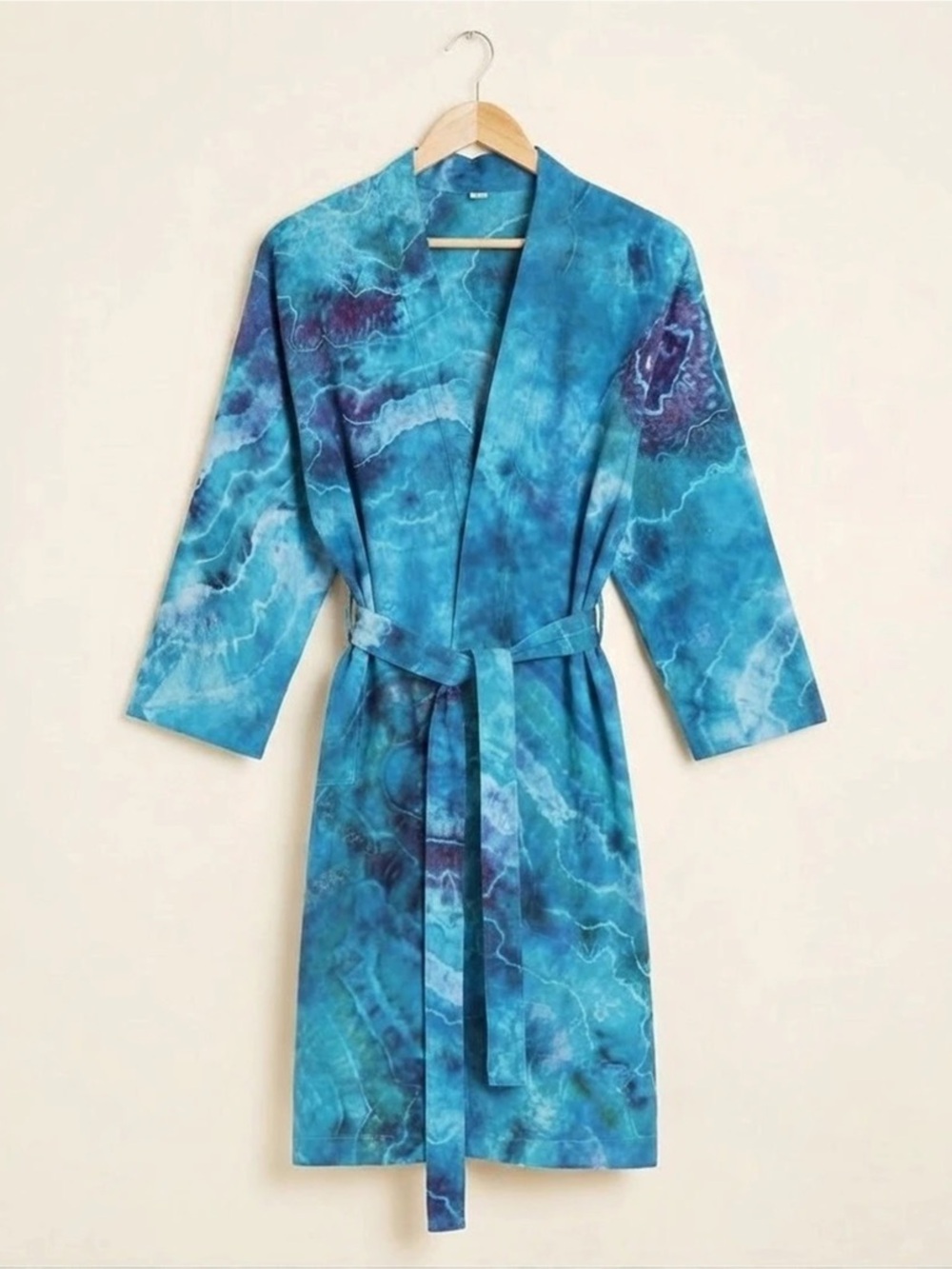 Ice Dyed Linen Robe